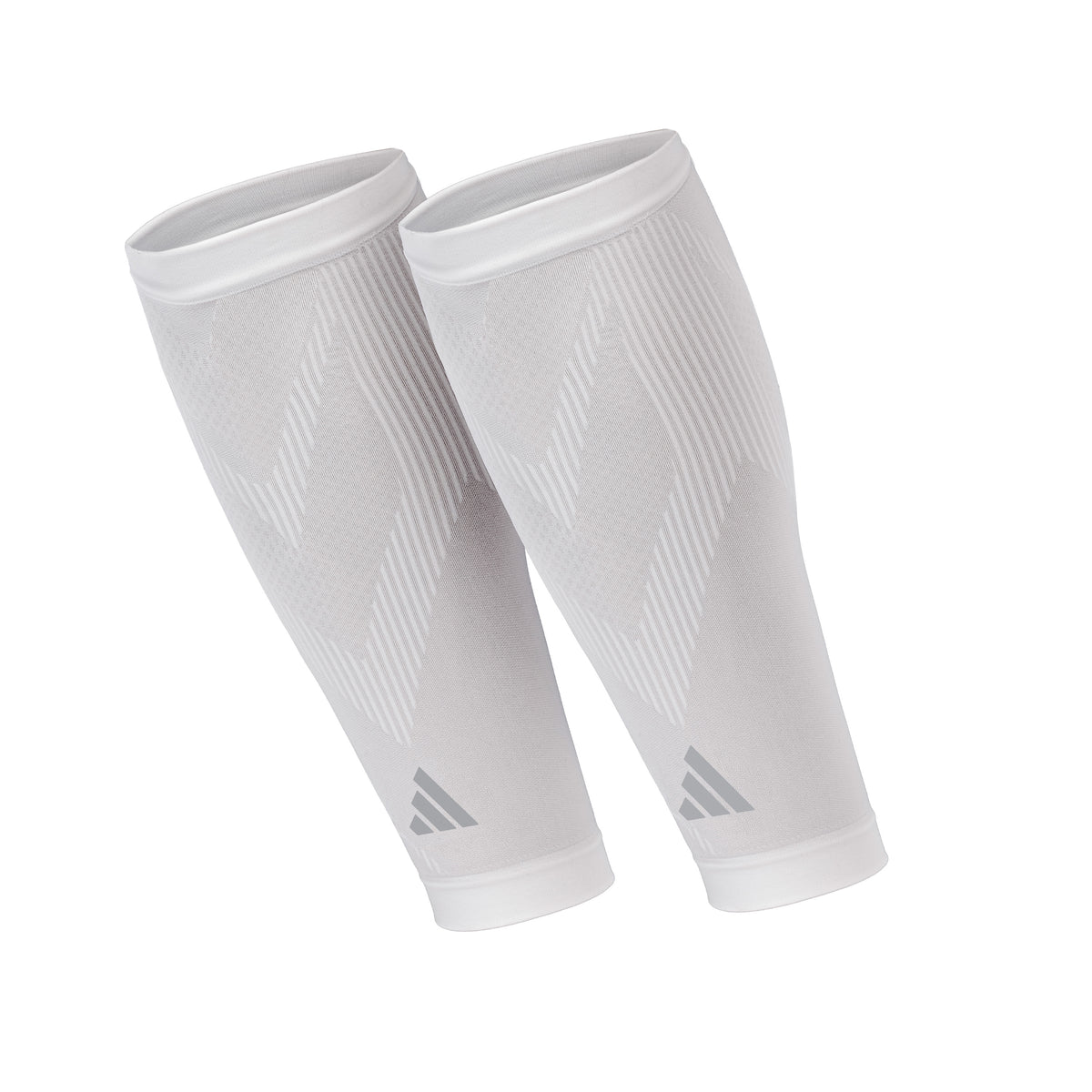 adidas Compression Calf Sleeves - White both sleeves
