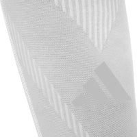adidas Compression Calf Sleeves - White logo closeup