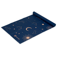 Gaiam Midsummer Nights Foldable Yoga Mat top rolled angle