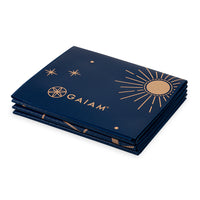 Gaiam Midsummer Nights Foldable Yoga Mat folded up