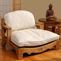 Harmony in Design Raja Meditation Chair Cream in room