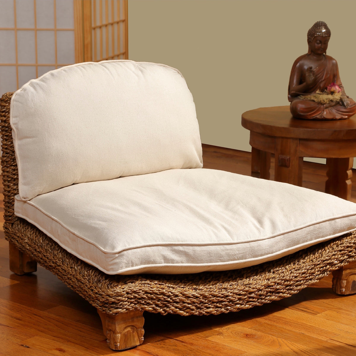 Harmony in Design Serenity Meditation Chair Cream in room