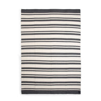 b, halfmoon Everyday Blanket Onyx Stripe unfolded