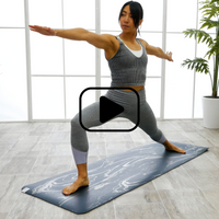 Person showing features of Performance Marbled Dry-Grip Yoga Mat