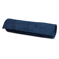 Grippy Yoga Mat Towel vivid blue/fuchsia rolled up