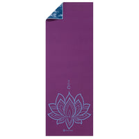 Reversible Purple Lotus Yoga Mat (6mm) purple side flat