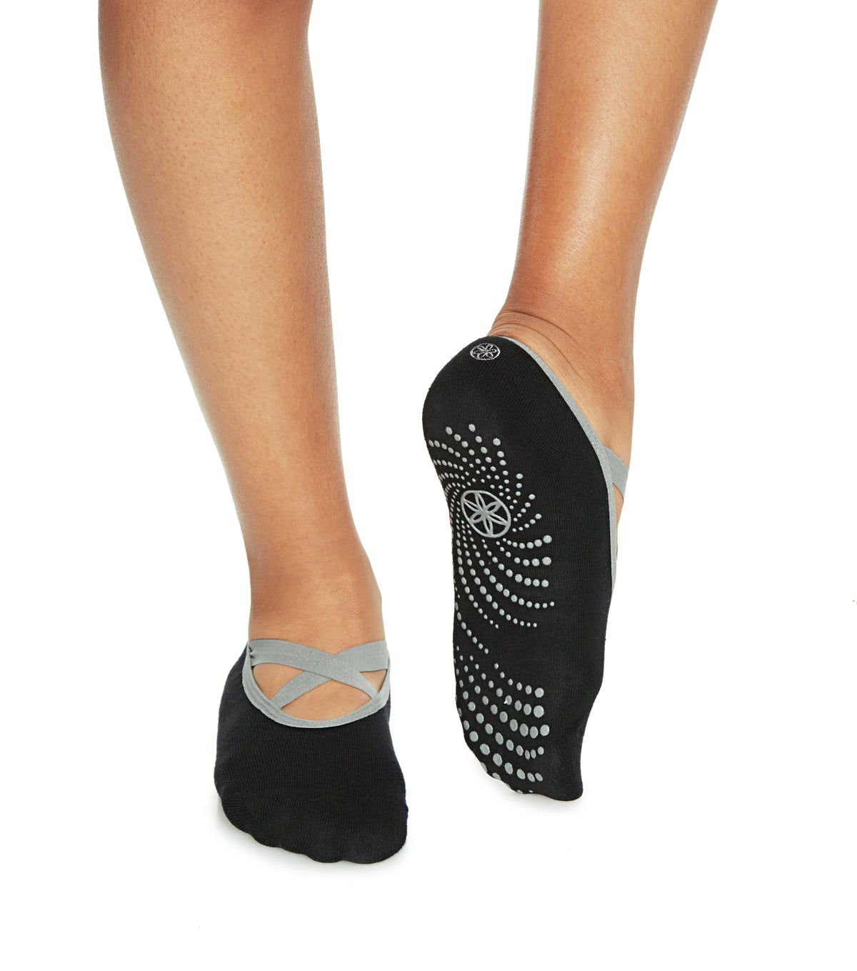 Kate Spade New York Black Barre Socks Set of 2 Yoga Non-Slip Soles One Size