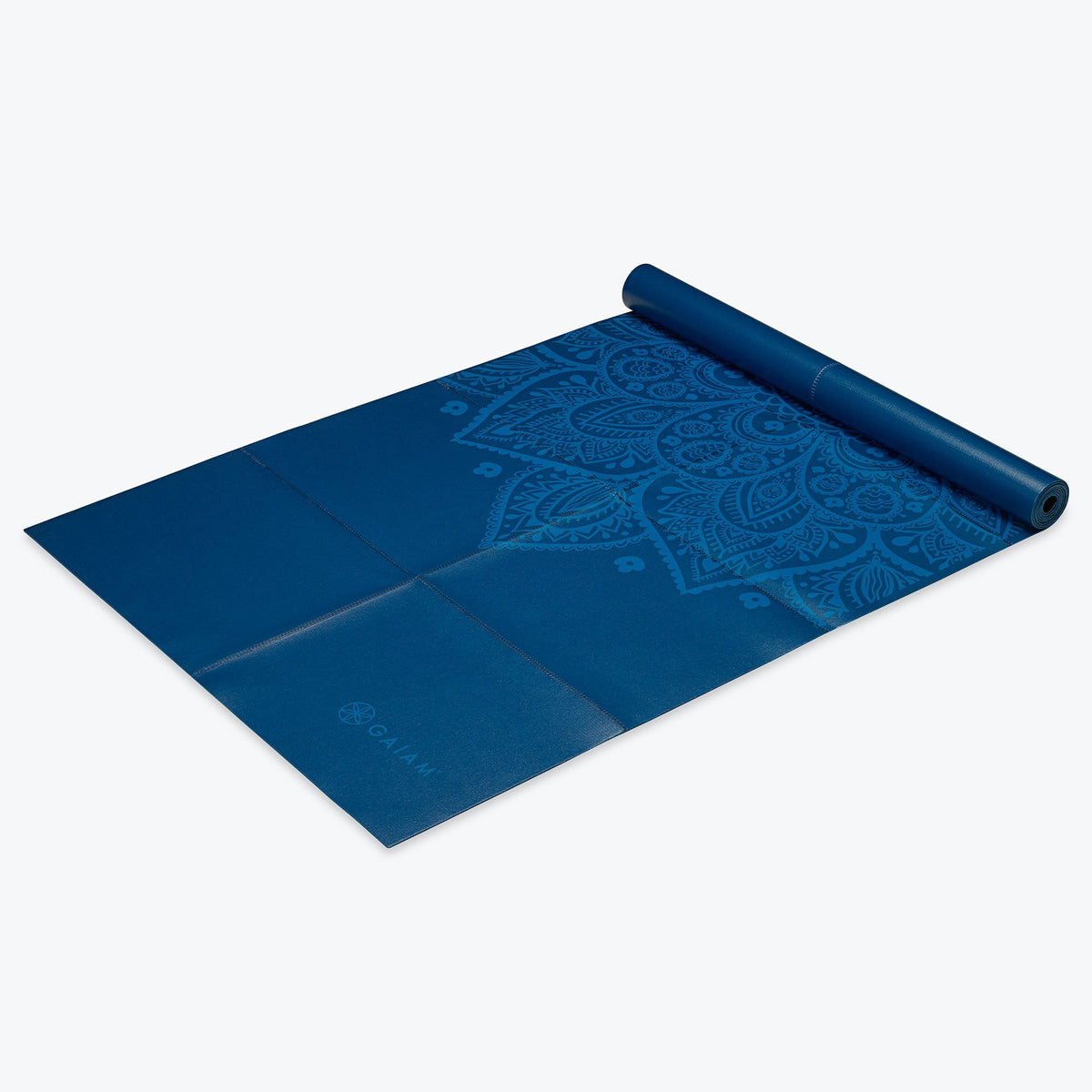Gaiam Foldable Yoga Mat Blue Sundial (2mm)