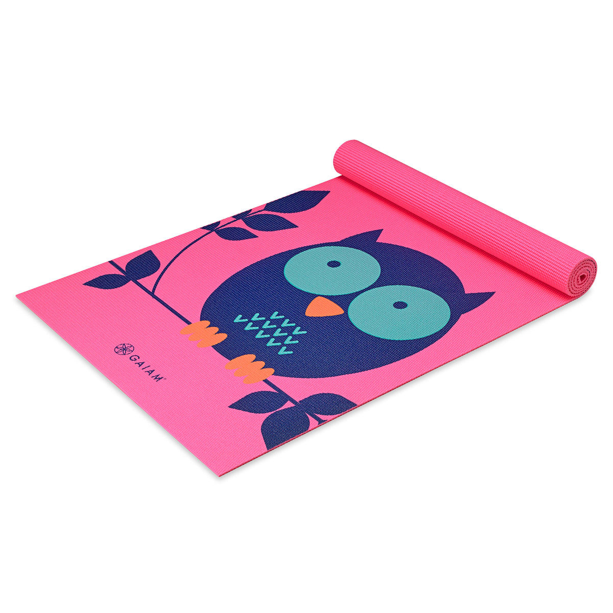Kids Owl Yoga Mat  (3mm) angled