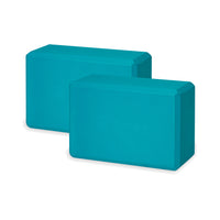 Gaiam Yoga Block 2-Pack Vivid Blue both front