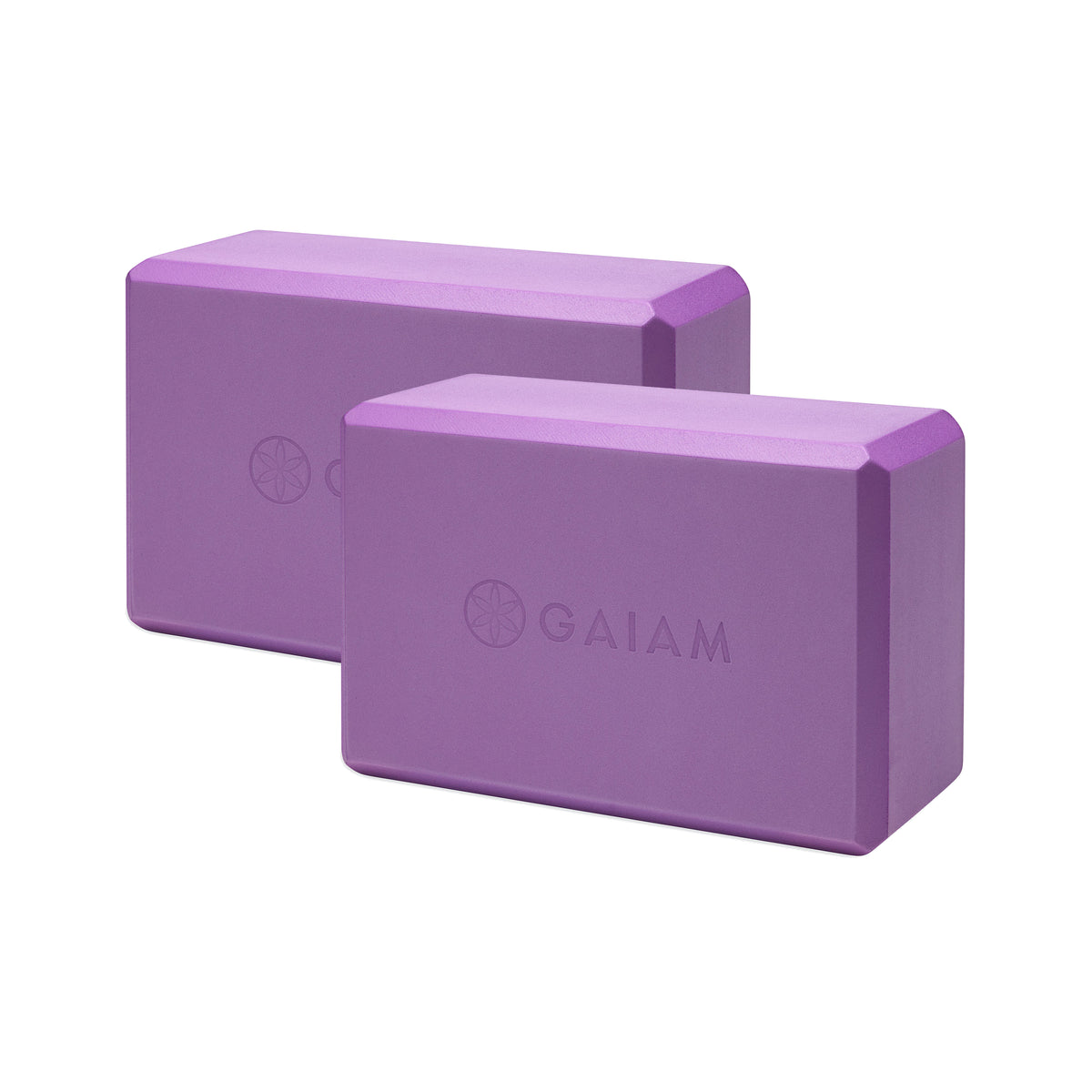 Yoga Block 2-Pack purple angle front