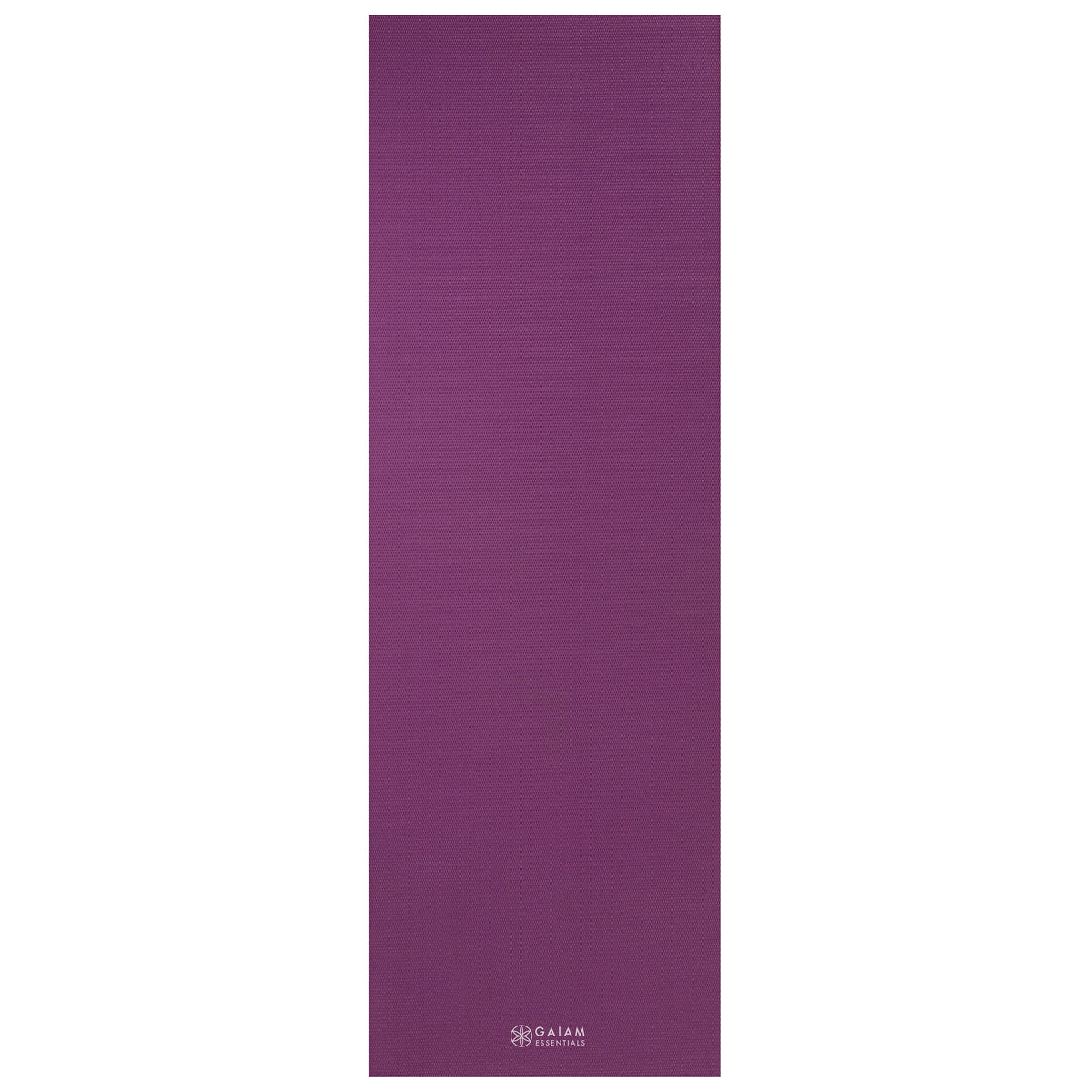 Gaiam Essentials Yoga Mat Purple flat