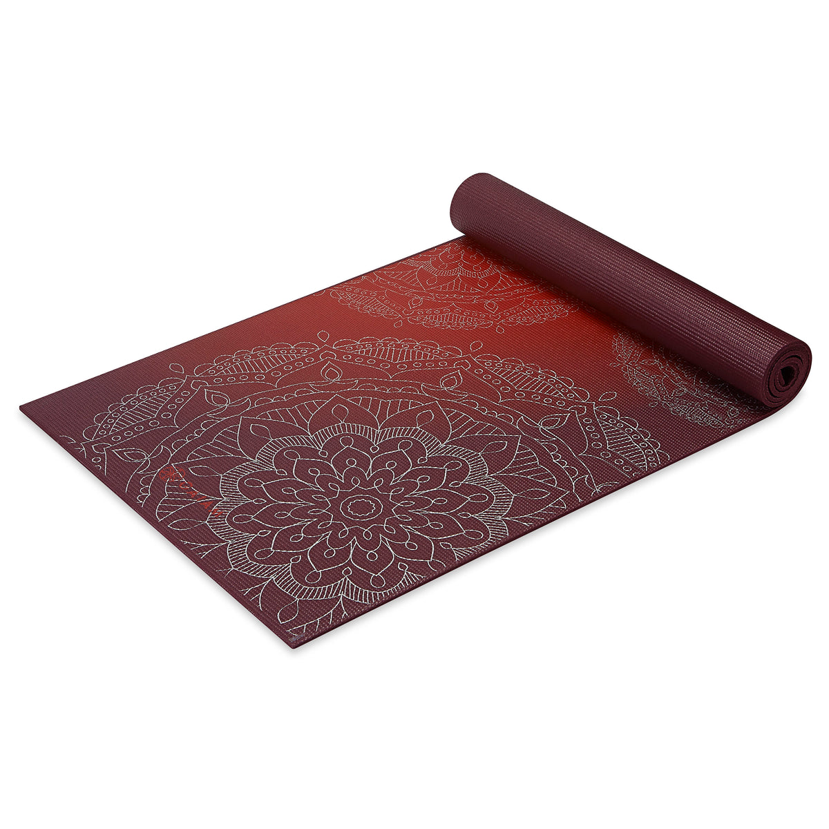 Premium Metallic Sunset Yoga Mat (6mm) angled