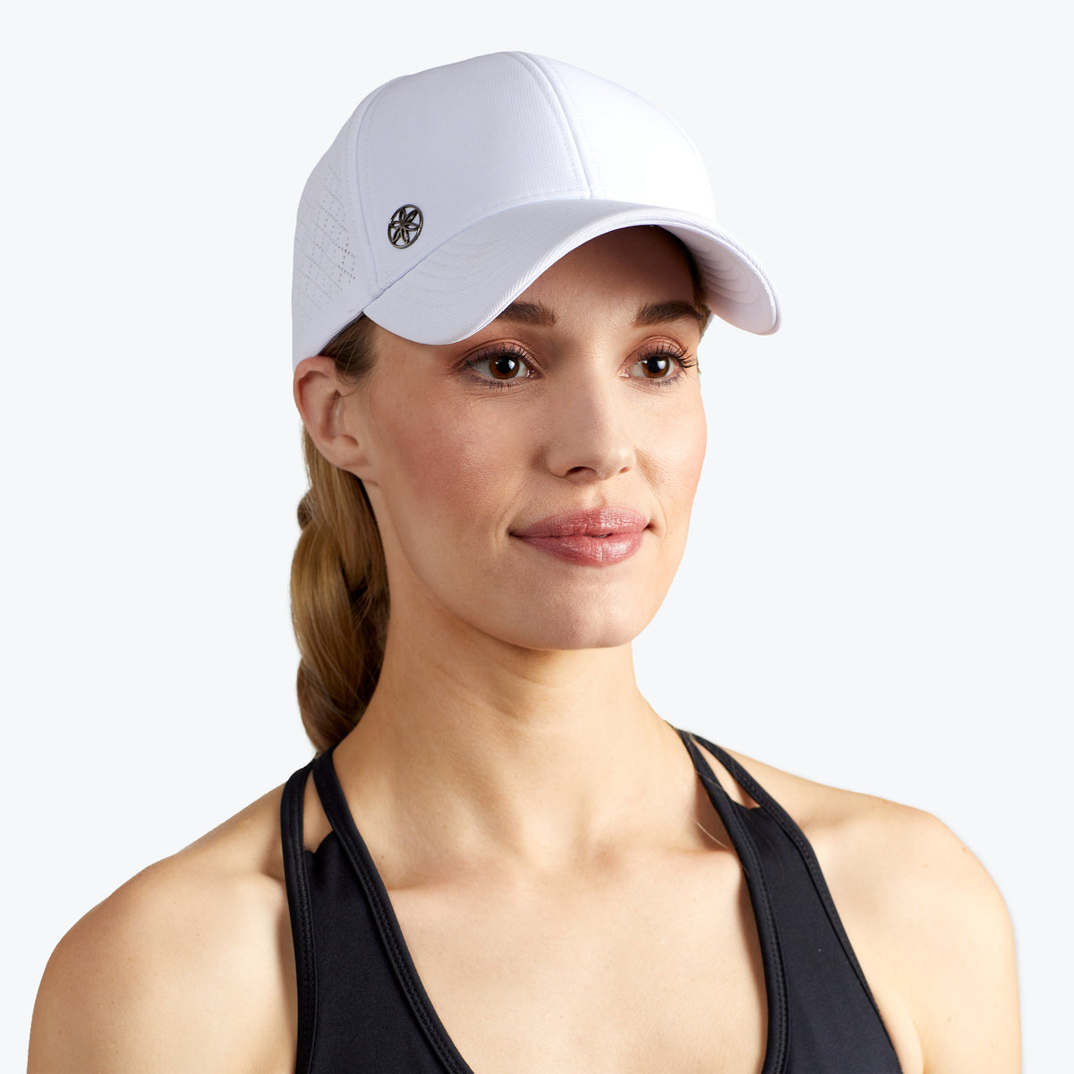Gaiam Women's Hat-Breathable Ball Cap, Pre-Shaped Adjustable Black- Defect  Read