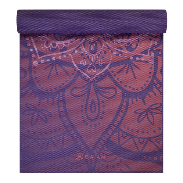 Gaiam Premium Yoga Mat (6mm) - Metallic Sunset