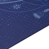 Premium Celestial Blue Yoga Mat (6mm) up close