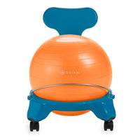 Kids Classic Balance Ball Chair in Blue/Orange front