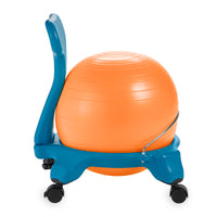 Kids Classic Balance Ball Chair in Blue/Orange side