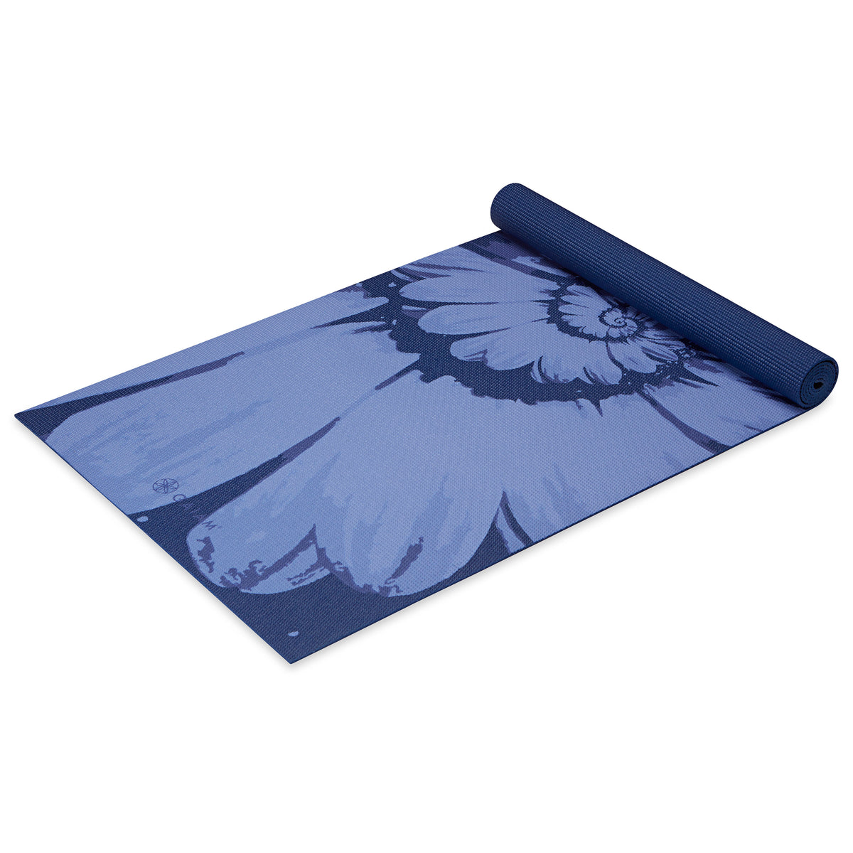Classic Yoga Mat (4mm) - Winter Bloom angle top rolled