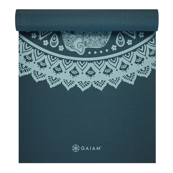 Premium Divine Journey Yoga Mat (6mm) top rolled