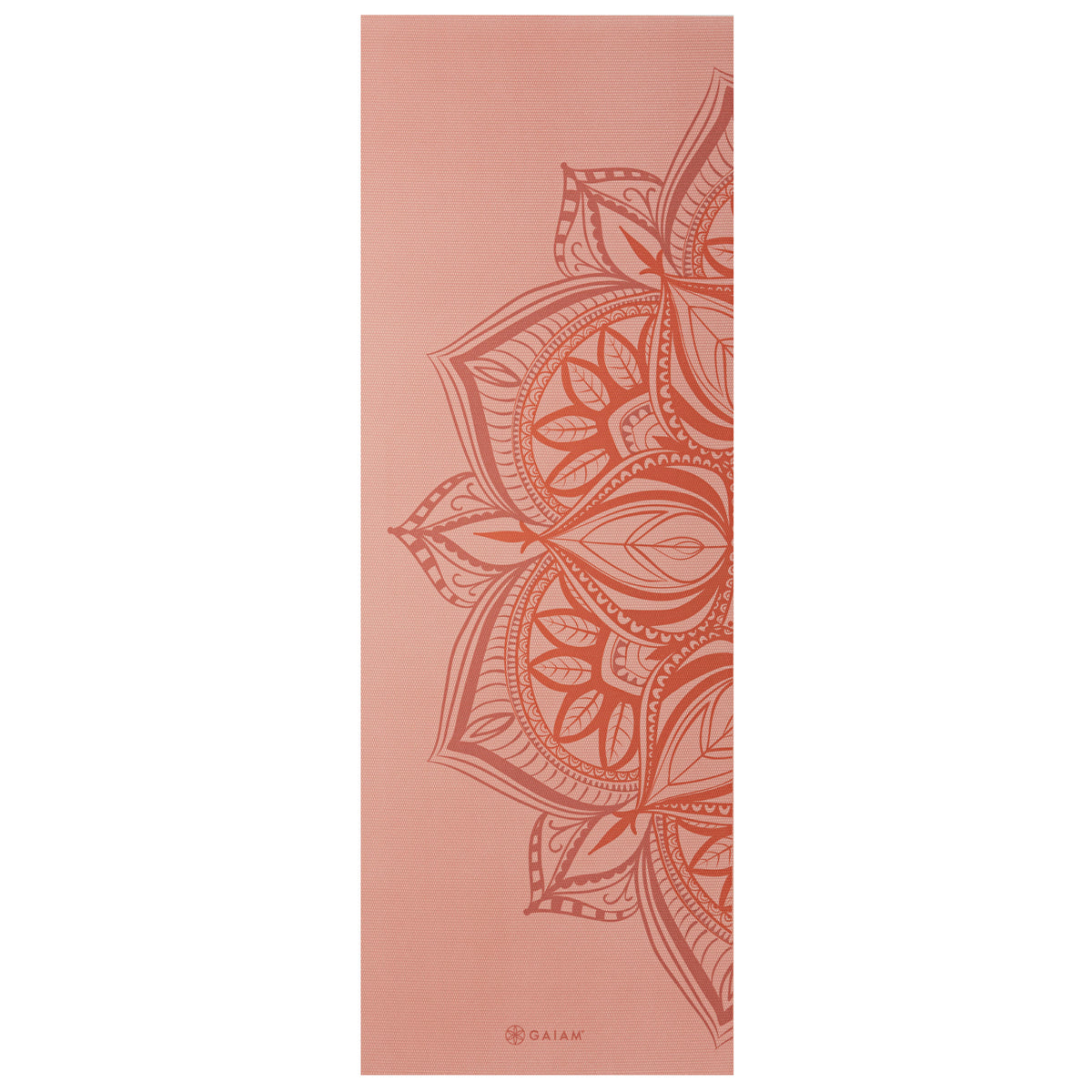 Gaiam Printed Point Yoga Mat (5mm) Sunset Point flat