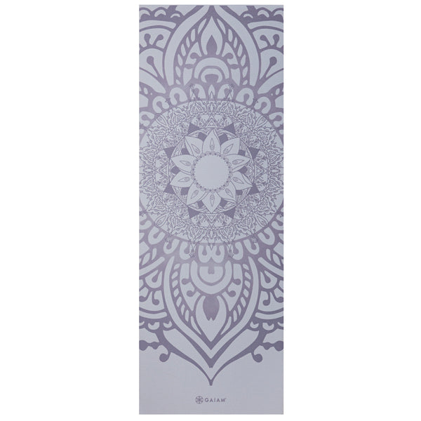 Gaiam Sundial Yoga Mat (5mm) Wild Lilac flat