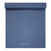 Gaiam Classic Solid Color Yoga Mats (5mm) High Tide top rolled
