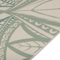 Gaiam Printed Point Yoga Mat (5mm) Vintage Green Point closeup