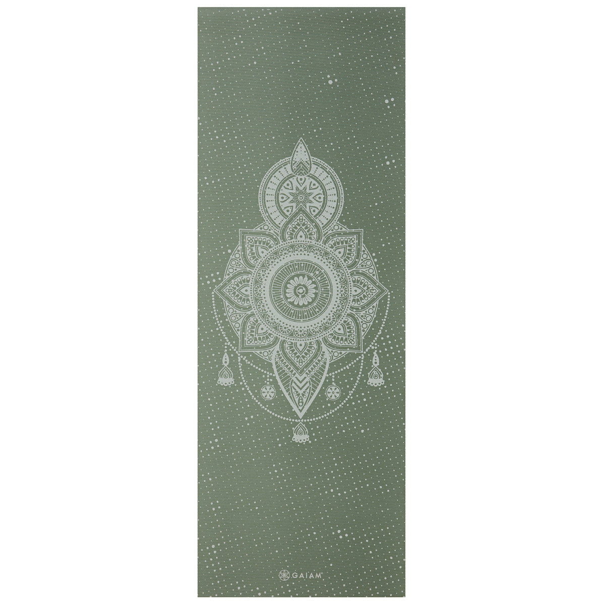 Gaiam Celestial Green Yoga Mat (5mm) flat