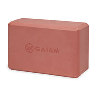 Gaiam Yoga Essentials Block Very Coral front angle