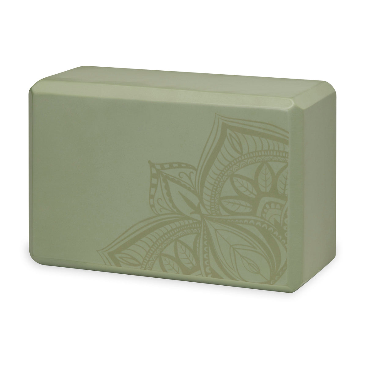 Gaiam Printed Yoga Block Celery Point front angle