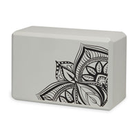 Gaiam Printed Yoga Block Dovetail front angle