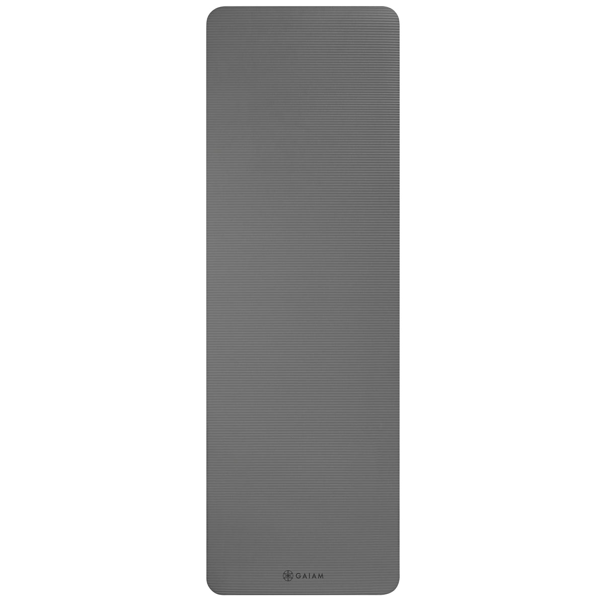 Gaiam Fitness Mat (10mm) Grey flat