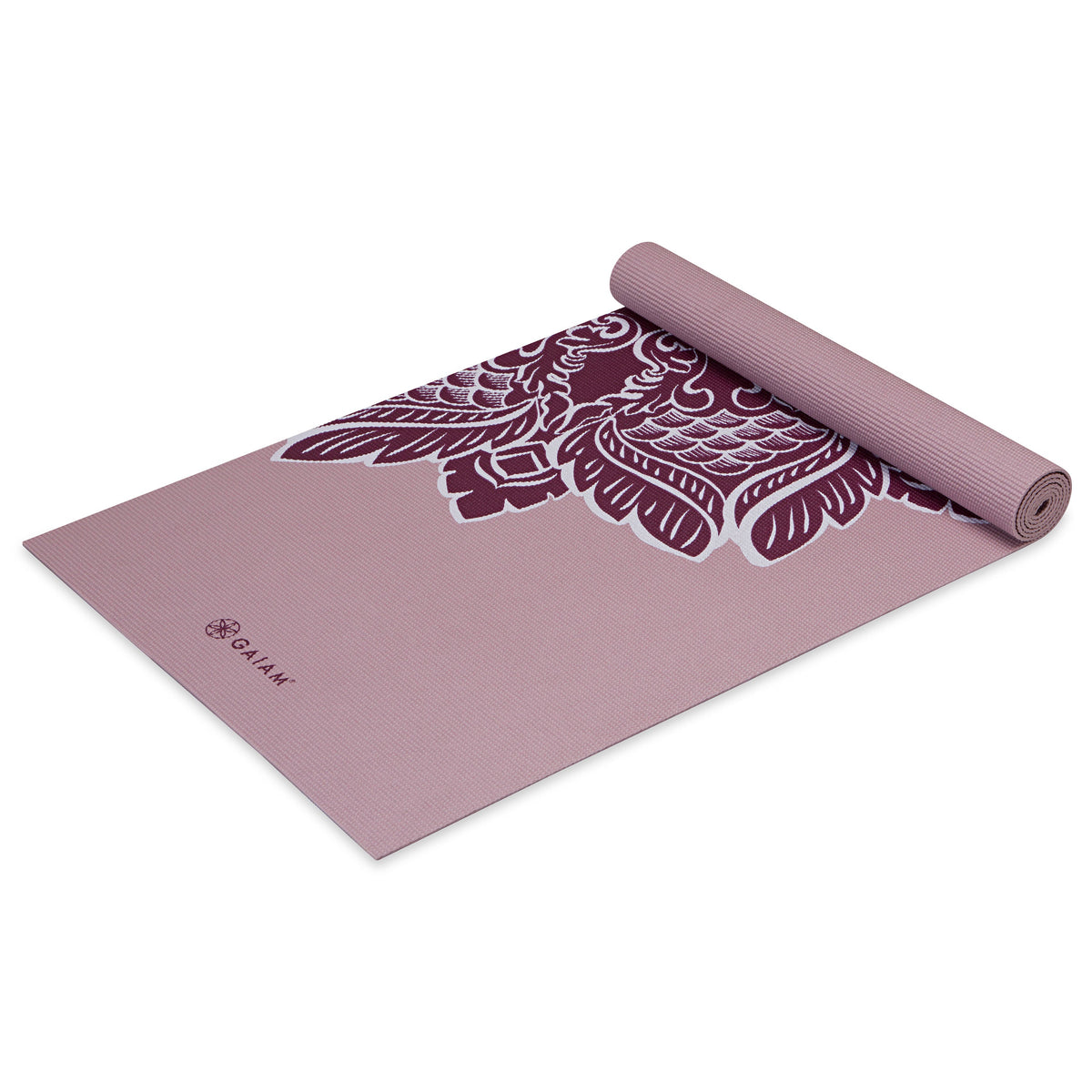 Wild Perennial Classic Yoga Mat (4mm) top rolled angle