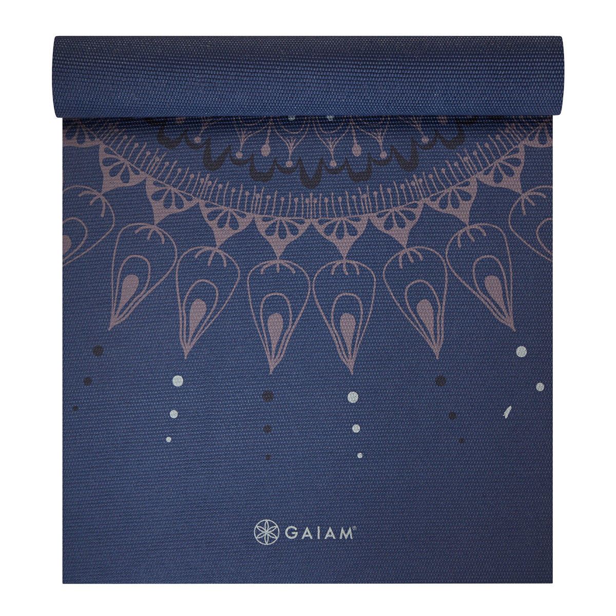 Gaiam Premium 2-Color Yoga Mat, Navy/Blue, 5mm