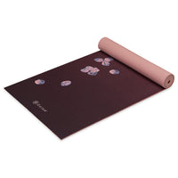 Premium Yoga Mat - Spiced Bouquet (6mm) top rolled angle