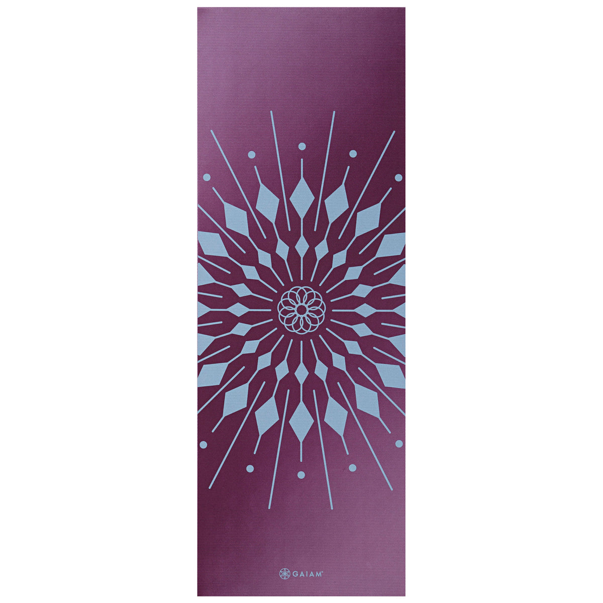 Premium Reversible Yoga Mat - Blissful Aura (6mm) flat