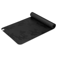Camo Performance Dry-Grip Yoga Mat (5mm) top rolled angle