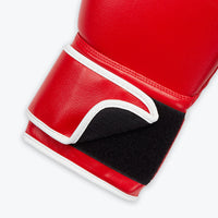 red boxing gloves velcro closure