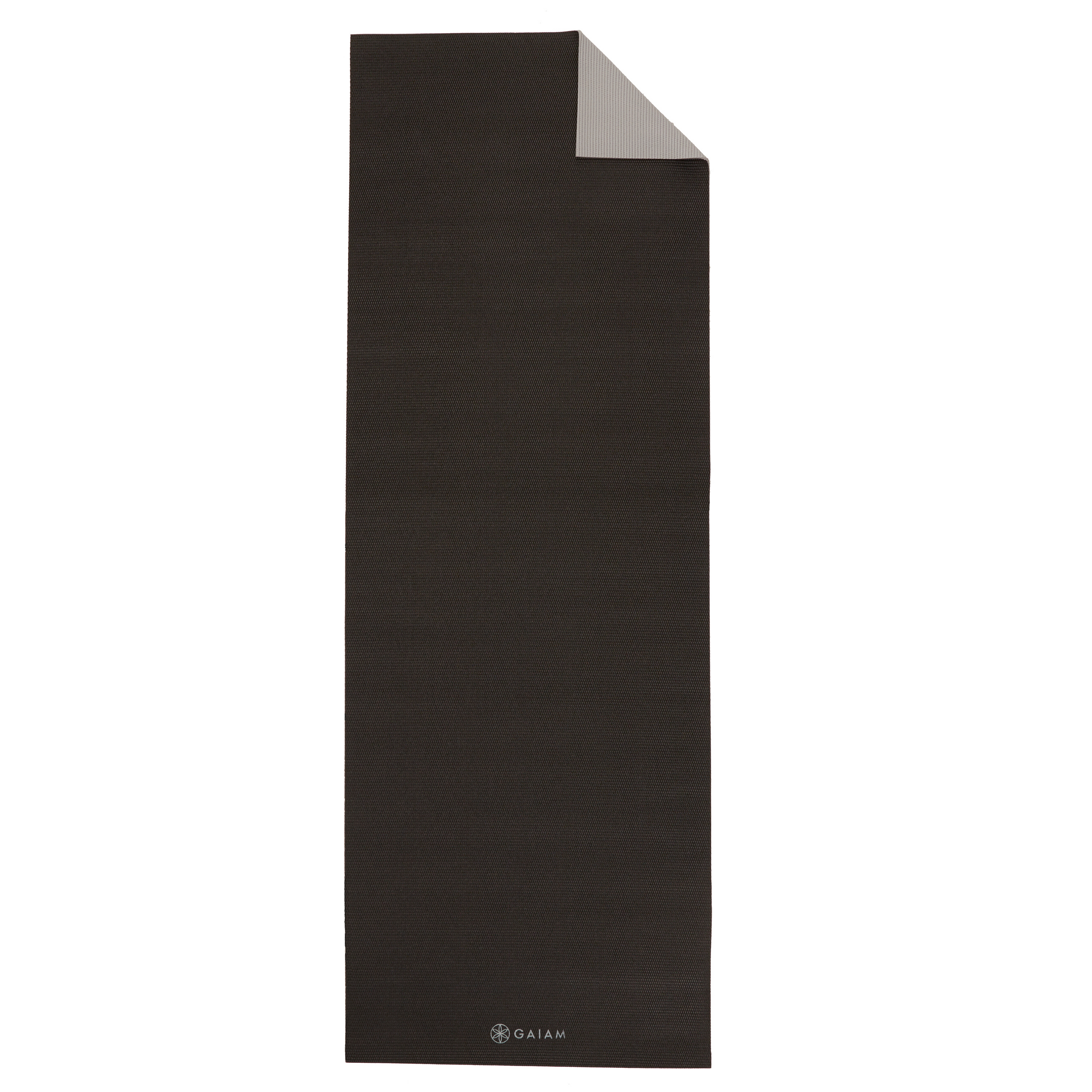 Gaiam 2 Color Premium Yoga Mat - Black/gray (6mm) : Target