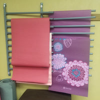 Wall Mounted Yoga Mat Rack with 10-arms