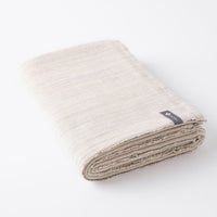 Halfmoon Melange Cotton Yoga Blanket Sandstone