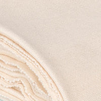 Halfmoon Cotton Yoga Blanket Natural closeup