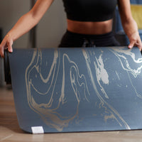 Upclose view of Marbled Dry-Grip yoga mat