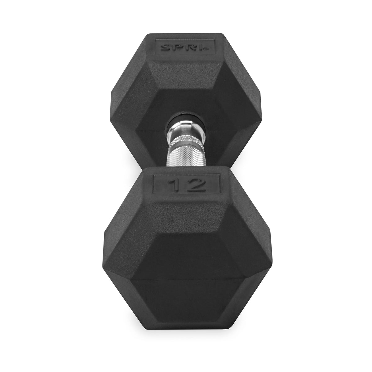 6-sided hex weights 12lbs angled view