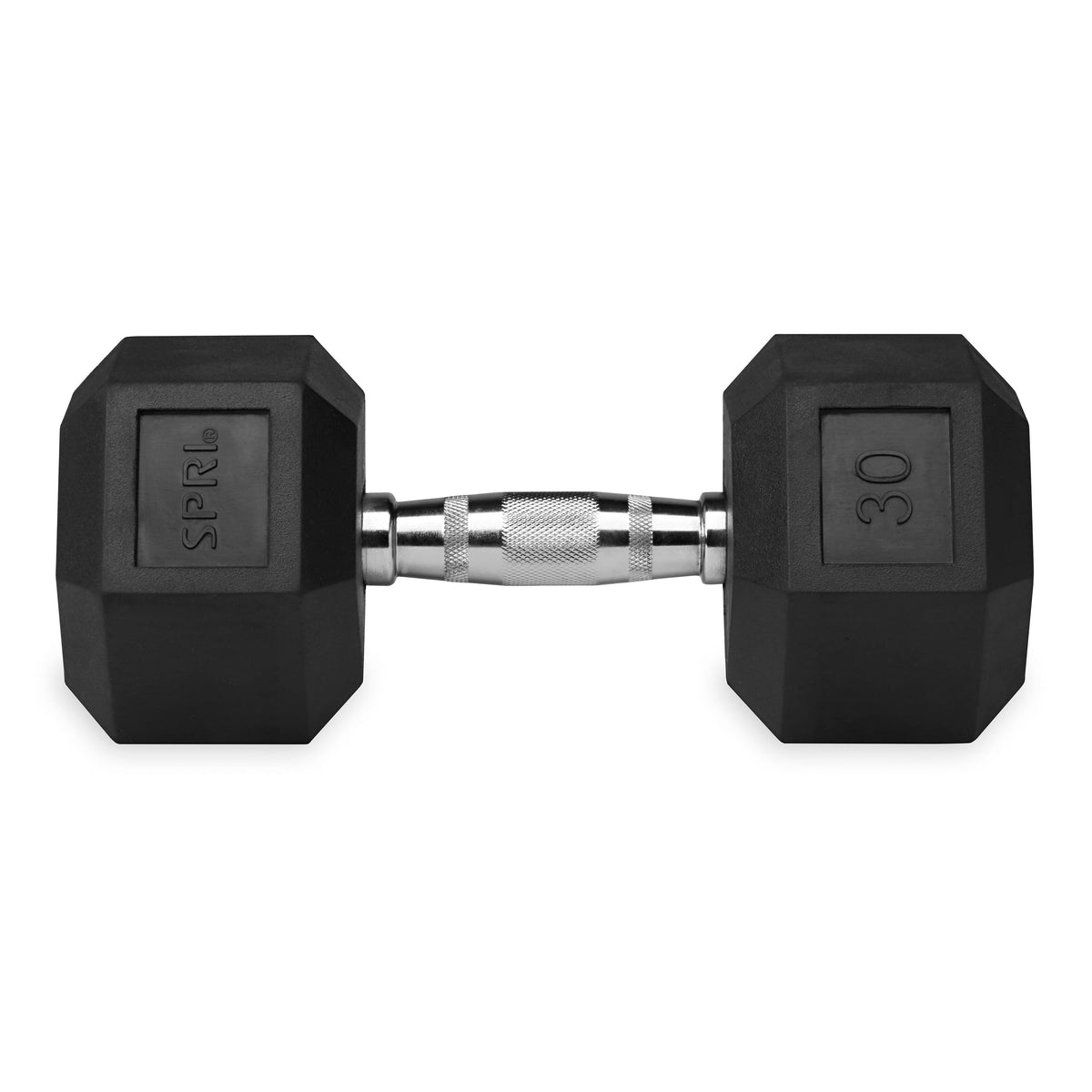 Deluxe 6-Sided Rubber Dumbbells - 30-45lb. Single Weights – GetACTV