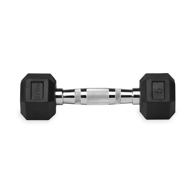 Deluxe 6-Sided Rubber Dumbbells - 5-25 lb. Pairs – GetACTV