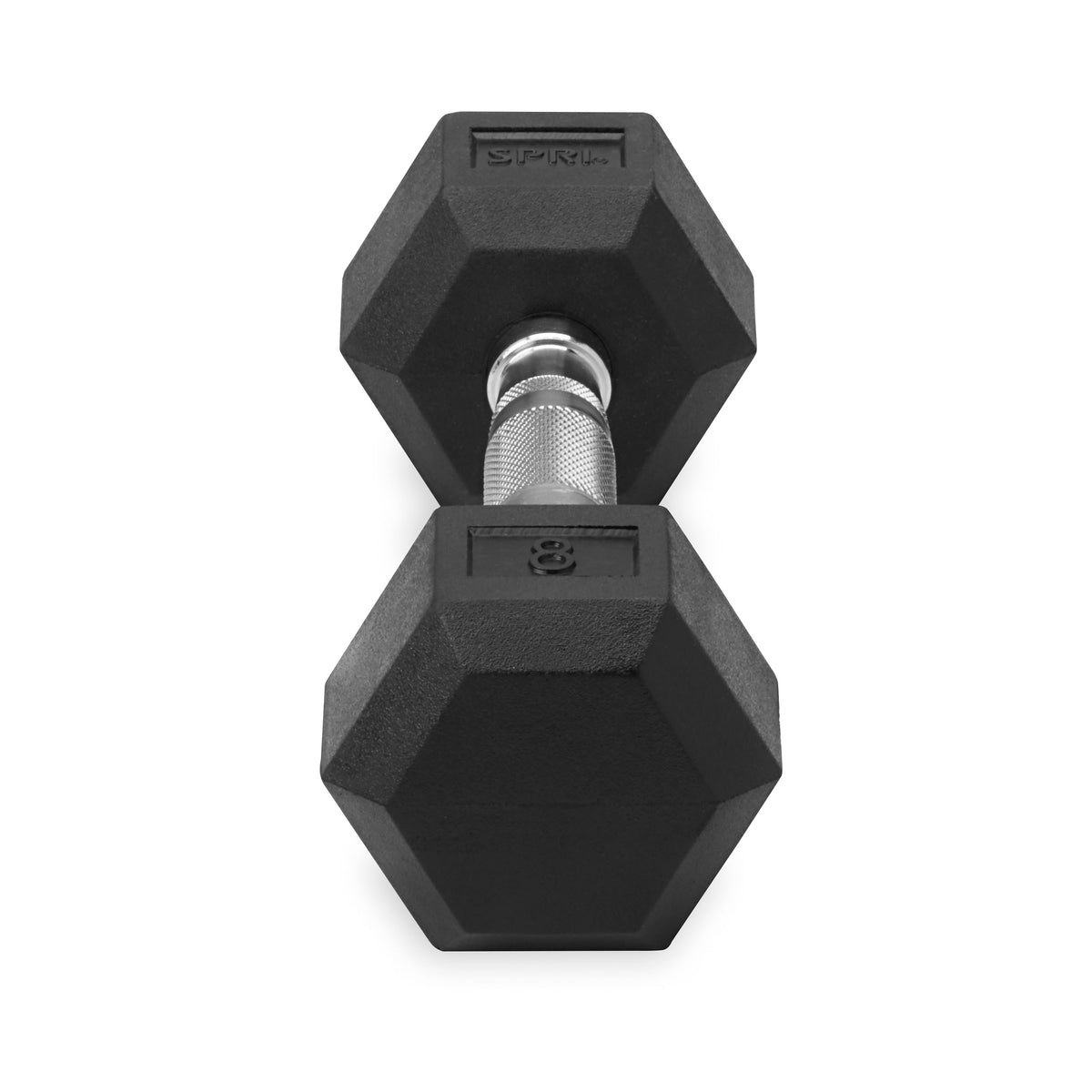6-sided hex weights 8lbs angled view