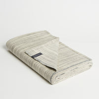 Halfmoon Melange Cotton Yoga Blanket Carbon corner folded back