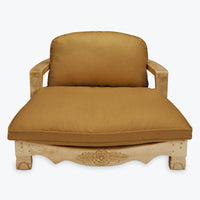 Light raja chair with sandalwood cover